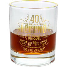 Load image into Gallery viewer, 40 Years 8 oz Rocks Glass

