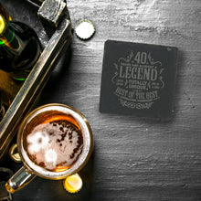Load image into Gallery viewer, 40 Years 4&quot; Slate Coaster
