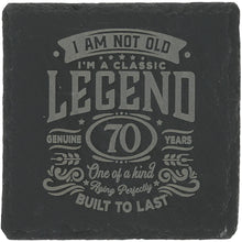Load image into Gallery viewer, 70 Years 4&quot; Slate Coaster
