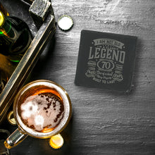 Load image into Gallery viewer, 70 Years 4&quot; Slate Coaster
