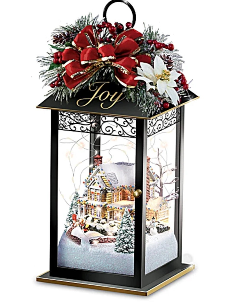 “Joy” Thomas Kinkade Illuminated Holiday Centrepiece Collection