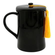 Load image into Gallery viewer, Officially A College Grad Black Mug with Lid
