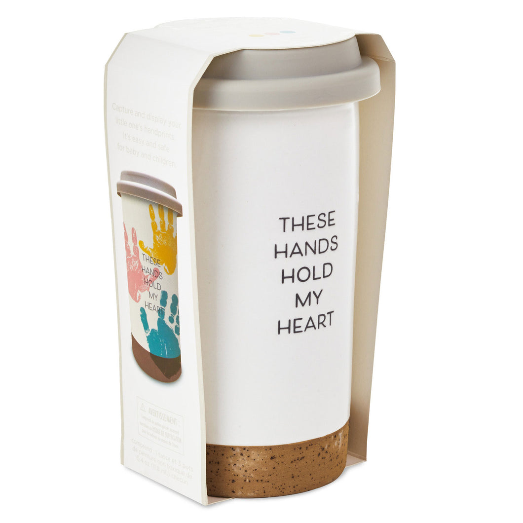 These Hands Hold My Heart Ceramic Travel Mug, 12.5 oz.  SAVE $5