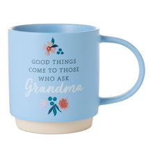 Load image into Gallery viewer, Baby Blue Ask Grandma Mug, 16 oz
