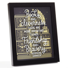 Load image into Gallery viewer, Harry Potter™ Friendship and Bravery Hermione Granger™ Framed Quote Sign, 8x10
