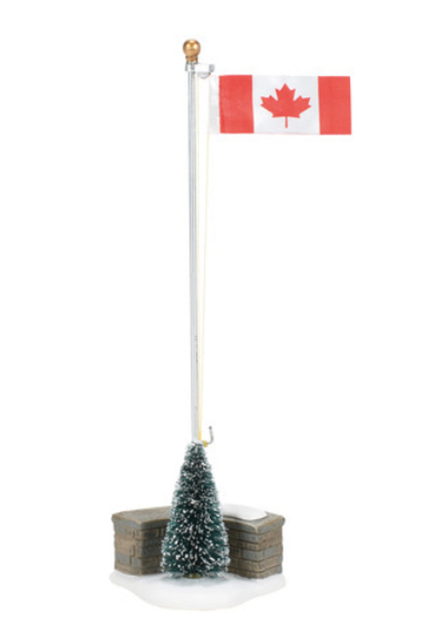 Canada Strong Flag Department 56 Village Accessory