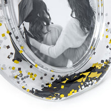 Load image into Gallery viewer, Clear Oval With Confetti Graduation Picture Frame  4x6

