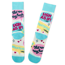Load image into Gallery viewer, Clueless Cher and Amber Quotes Novelty Crew Socks
