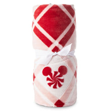 Load image into Gallery viewer, Disney Mickey Mouse Ears Peppermint Plaid Throw Blanket, 50x60
