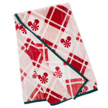 Load image into Gallery viewer, Disney Mickey Mouse Ears Peppermint Plaid Throw Blanket, 50x60
