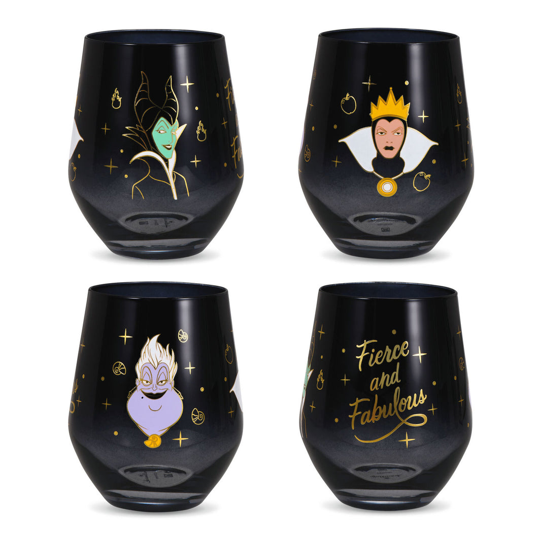 Disney Villains Fierce and Fabulous Stemless Wine Glass, 16 oz.