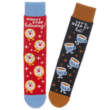 Load image into Gallery viewer, Better Together Donut and Coffee Funny Crew Socks

