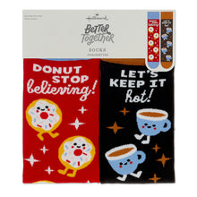 Load image into Gallery viewer, Better Together Donut and Coffee Funny Crew Socks
