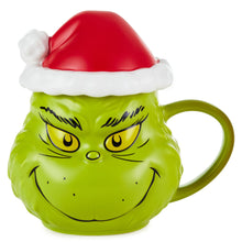 Load image into Gallery viewer, Dr. Seuss&#39;s How the Grinch Stole Christmas!™ Grinch Santa Sculpted Mug With Sound, 21 oz.
