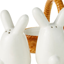 Load image into Gallery viewer, White Bunnies in Basket Salt and Pepper Shaker Set
