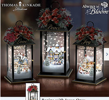 Load image into Gallery viewer, “Love” Thomas Kinkade Illuminated Holiday Centrepiece Collection
