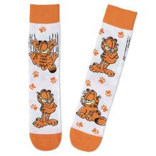 Load image into Gallery viewer, Garfield Poses and Paw Prints Novelty Crew Socks
