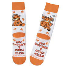 Load image into Gallery viewer, Garfield Poses and Paw Prints Novelty Crew Socks
