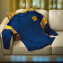 Load image into Gallery viewer, Gilmore Girls Luke&#39;s Diner Logo Blue Long-Sleeve Spirit Shirt
