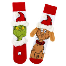 Load image into Gallery viewer, Dr. Seuss&#39;s How the Grinch Stole Christmas!™ Grinch and Max Novelty Socks
