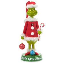 Load image into Gallery viewer, Dr. Seuss&#39;s How the Grinch Stole Christmas!™ Grinch in Santa Suit Nutcracker Figurine, 12&quot;
