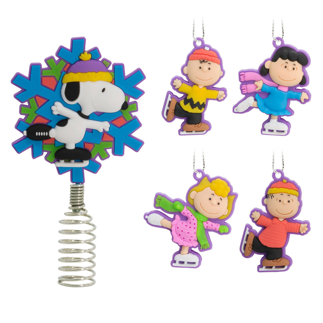 Mini Peanuts® Hallmark Tree Topper and Ornaments, Set of 5