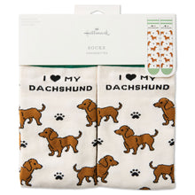 Load image into Gallery viewer, I Love My Dachshund Crew Socks

