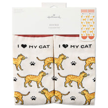 Load image into Gallery viewer, I Love My Orange Cat Crew Socks
