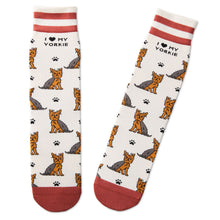 Load image into Gallery viewer, I Love My Yorkie Crew Socks
