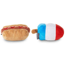 Load image into Gallery viewer, NEW- Better Together Hot Dog and Bomb Pop Magnetic Plush Pair, 3.5&quot;
