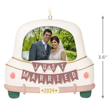 Load image into Gallery viewer, Just Married 2024 Porcelain Photo Frame Ornament
