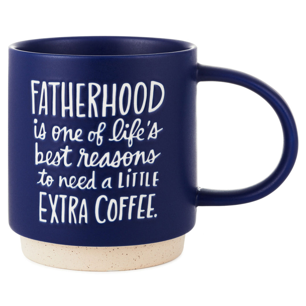 Fatherhood Extra Coffee Funny Mug, 16 oz.
