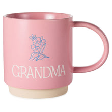 Load image into Gallery viewer, Grandma Pink Mug With Flower, 16 oz.
