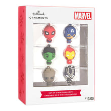 Load image into Gallery viewer, Mini Marvel Super Heroes Shatterproof Hallmark Ornaments, Set of 6
