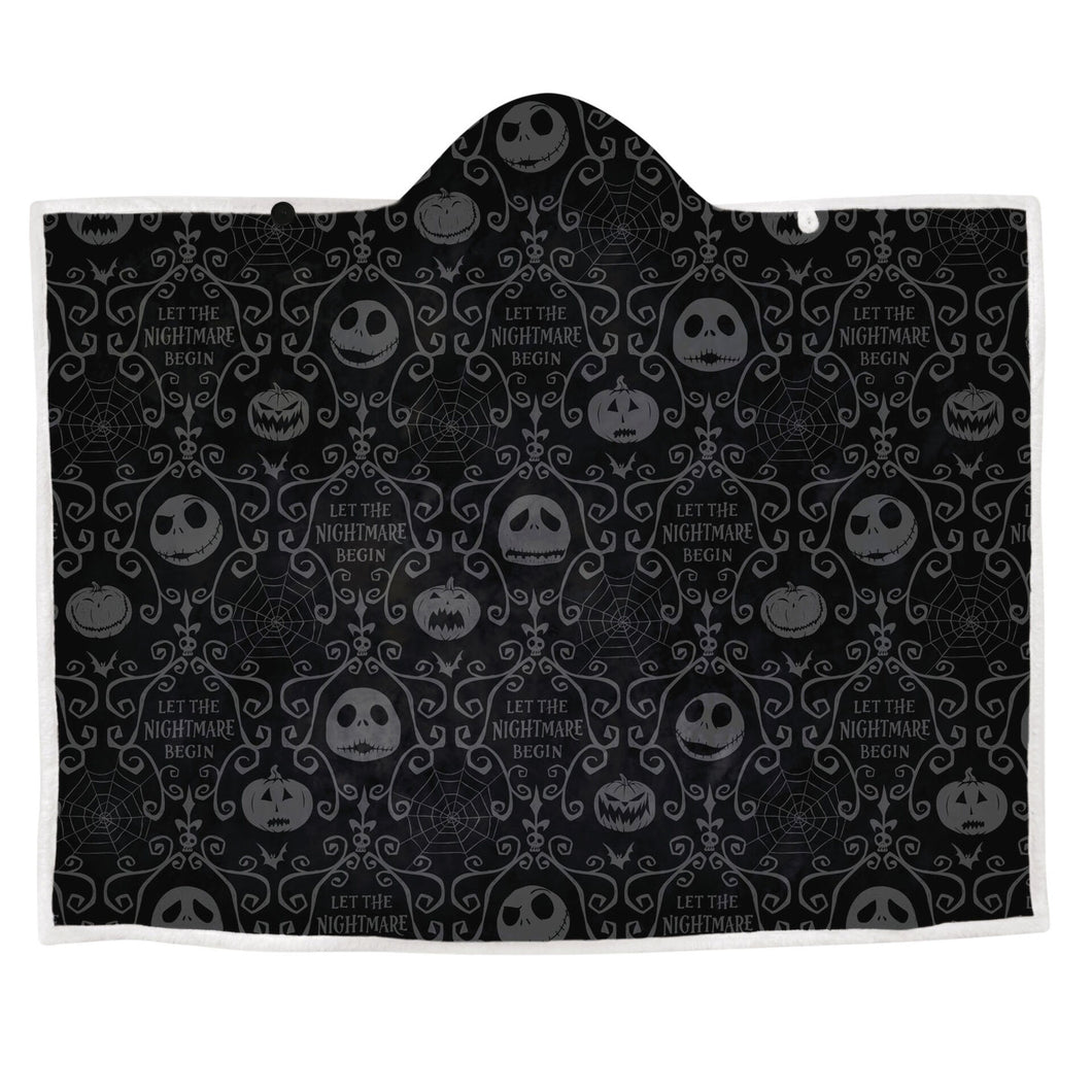 Disney Tim Burton's The Nightmare Before Christmas Jack Skellington Hooded Blanket