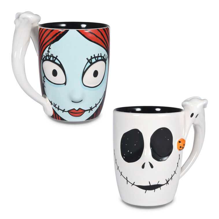 Disney Tim Burton's The Nightmare Before Christmas Jack and Sally Sculpted Mug, 15