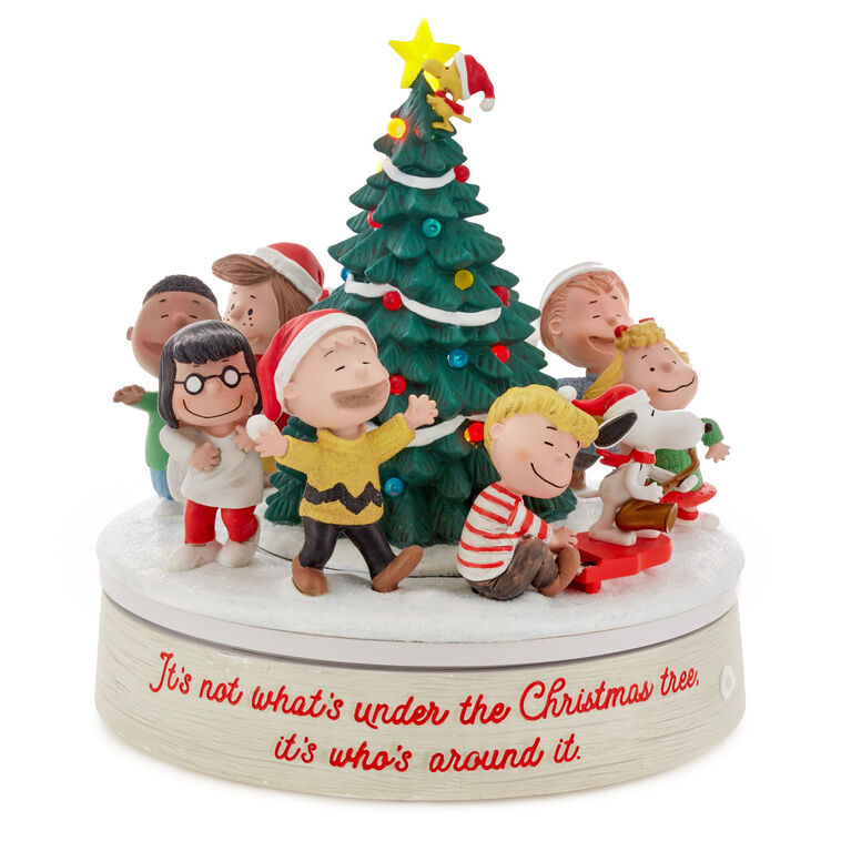 Peanuts® Gang Around the Christmas Tree Musical Tabletop Figurine With Motion, 9.25