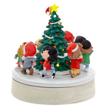 Load image into Gallery viewer, Peanuts® Gang Around the Christmas Tree Musical Tabletop Figurine With Motion, 9.25&quot;
