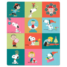 Load image into Gallery viewer, Peanuts® Holiday Patchwork Throw Blanket, 50x60
