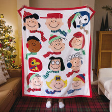 Load image into Gallery viewer, Peanuts® Gang Portraits Holiday Throw Blanket, 50x60
