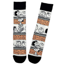 Load image into Gallery viewer, Peanuts Gang at Brick Wall Novelty Crew Socks
