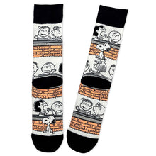 Load image into Gallery viewer, Peanuts Gang at Brick Wall Novelty Crew Socks

