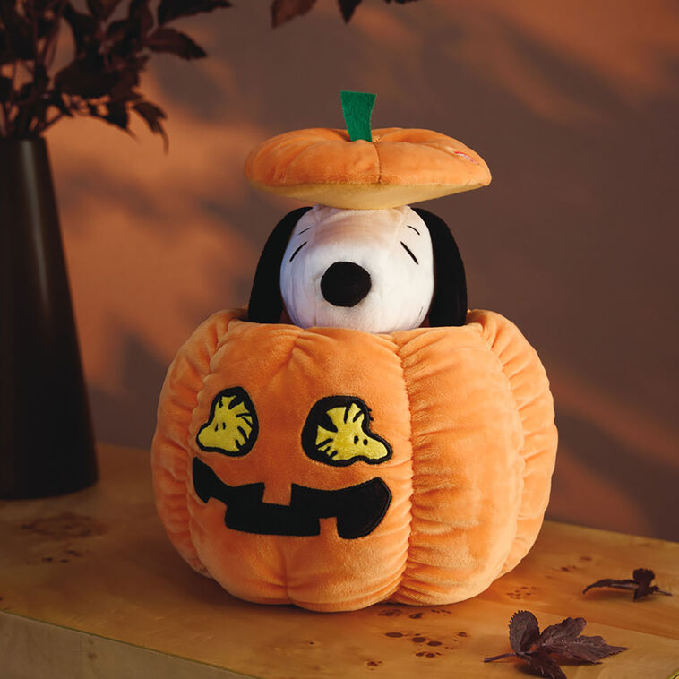Peanuts® Snoopy Peek-a-Boo Pumpkin Plush With Sound and Motion, 9.6