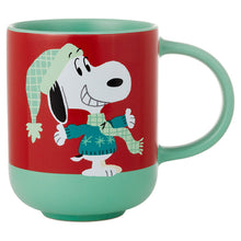 Load image into Gallery viewer, Peanuts® Snoopy Red and Green Christmas Mug, 16 oz
