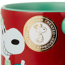 Load image into Gallery viewer, Peanuts® Snoopy Red and Green Christmas Mug, 16 oz
