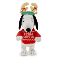 Load image into Gallery viewer, Peanuts® Team Santa Snoopy Plush With Sound and Motion, 14&quot;
