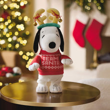 Load image into Gallery viewer, Peanuts® Team Santa Snoopy Plush With Sound and Motion, 14&quot;
