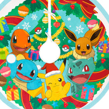 Load image into Gallery viewer, Pokémon Holiday Fabric Tree Skirt, 48"
