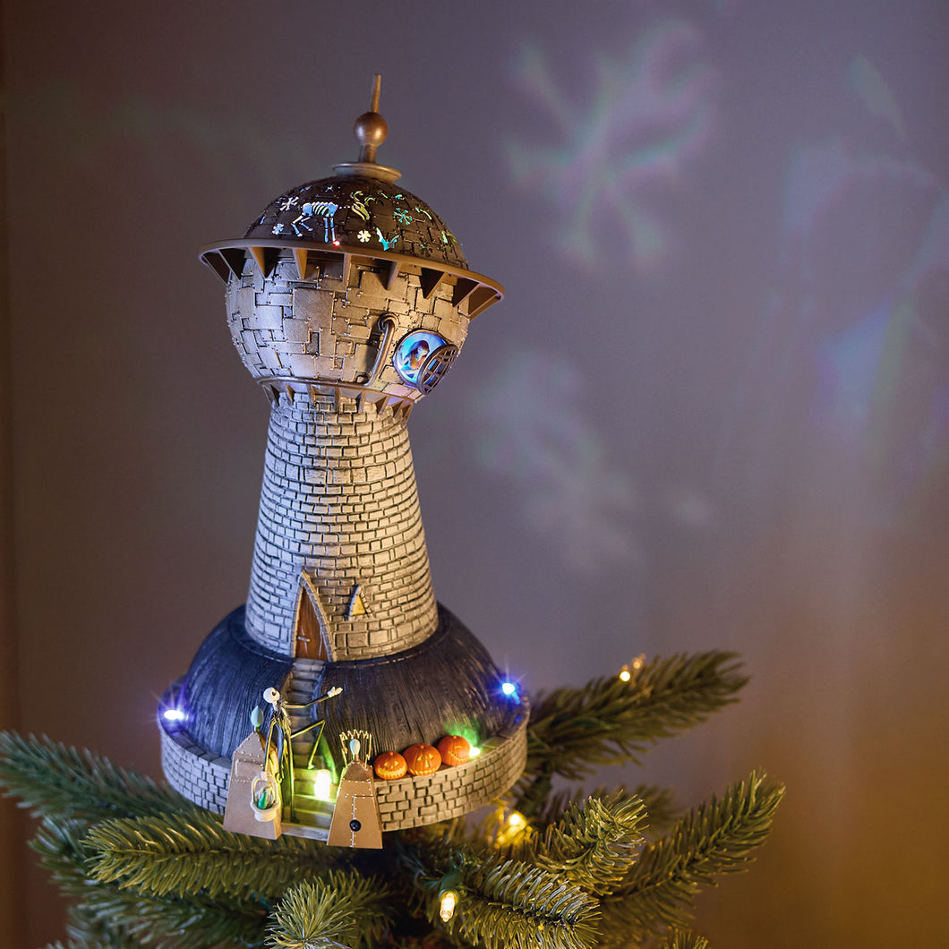 Disney Tim Burton's The Nightmare Before Christmas Dr. Finkelstein's Lab Tree Topper With Light, Sound and Motion