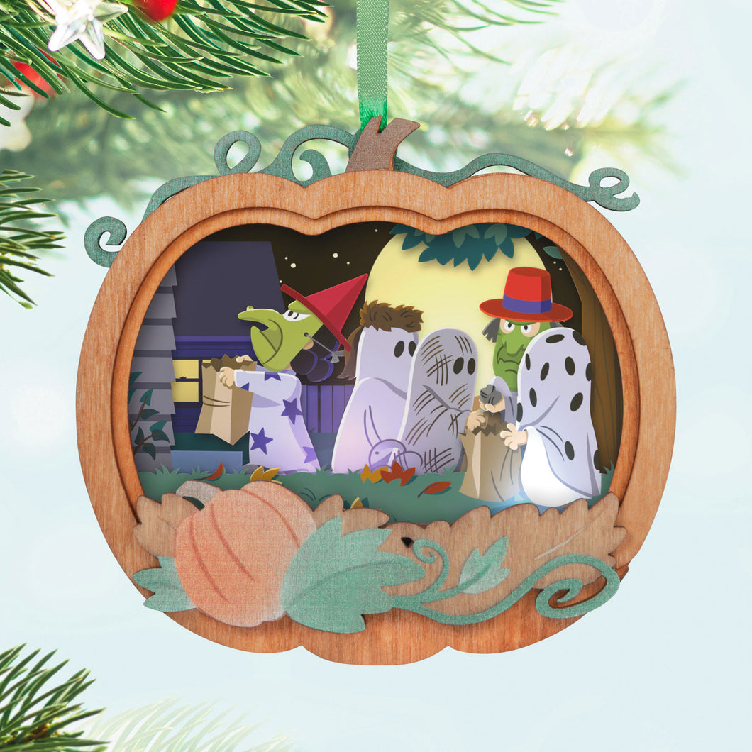 The Peanuts® Gang It's the Great Pumpkin, Charlie Brown Papercraft Ornament With Light